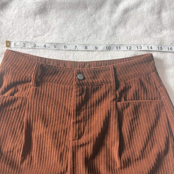 Hyfve Brown Corduroy High-Waist Comfortable Shorts Womens Size M - Picture 8 of 11